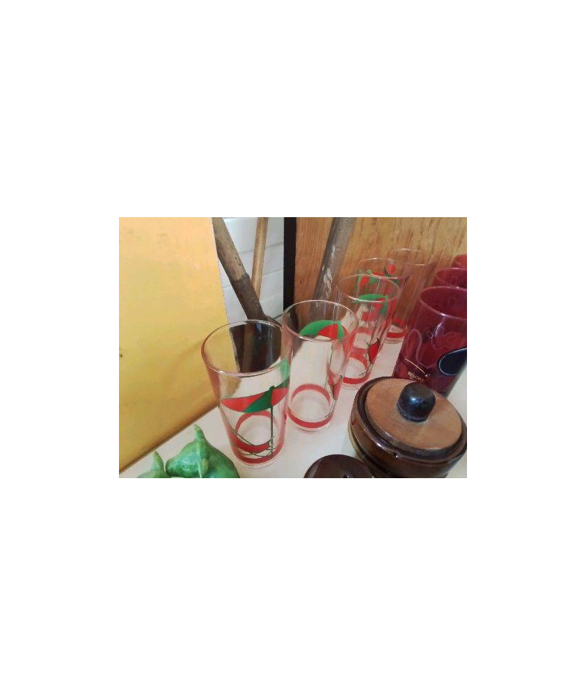 LOT DE 5 VERRES À JUS 