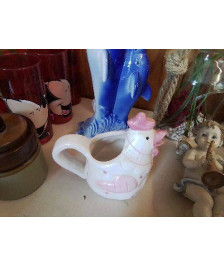 POULE ROSE DECORATIVE 