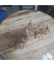 PAIRE APPLIQUE MURALE FLORALE