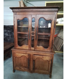 BUFFET CAUCHOIS VITRÉE 4 PORTES BOIS MOULURÉ DÉBUT XX