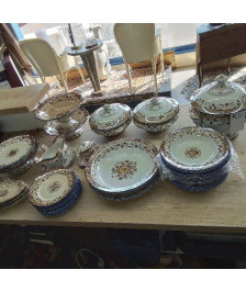 SERVICE DE VAISSELLE JULES VIEILLARD BORDEAUX 41 PIECES (5 ASSIETTES PLATES)