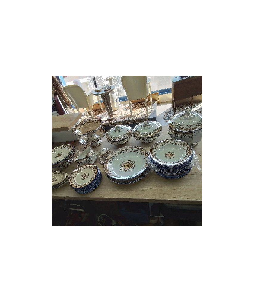 SERVICE DE VAISSELLE JULES VIEILLARD BORDEAUX 41 PIECES (5 ASSIETTES PLATES)