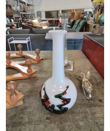 SOLIFLORE MURANO VERRE SOUFFLE BLANC ROUGE VERT