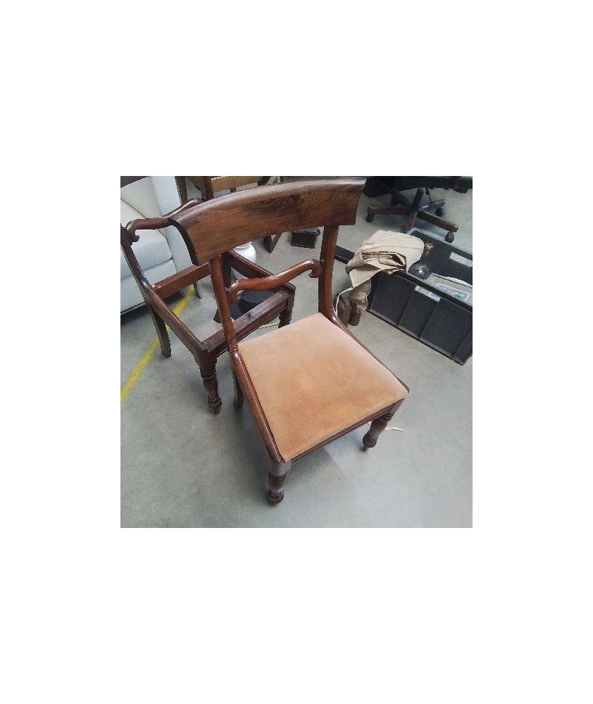 CHAISES ASSISES ORANGE LOT DE 6