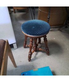 TABOURET DE PIANO BLEU 