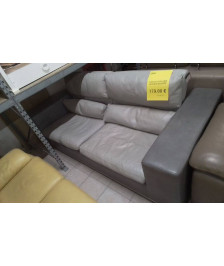 CANAPE CUIR GRIS ROCHES BOBOPIS