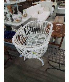 BERCEAU ROTIN BLANC
