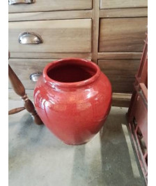 CACHE POT CÉRAMIQUE ROUGE 
