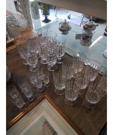 32 VERRES A PIEDS CRISTAL TAILLÉ VILLEROY&BOCH
