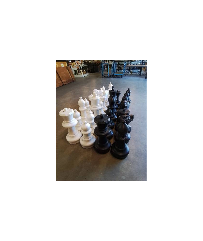 JEU D’ÉCHEC GÉANT RESINE 32 PIÈCES ROLLY-TOYS GERMANY