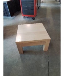 TABLE BASSE CARRÉE BOIS CLAIR 1 TIROIR 
