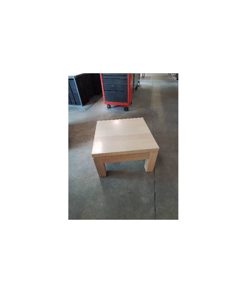 TABLE BASSE CARRÉE BOIS CLAIR 1 TIROIR 