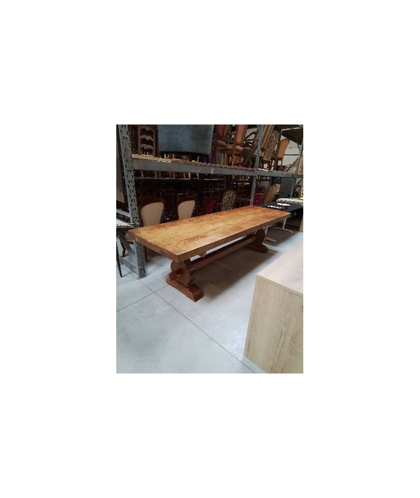 TABLE MONASTÈRE CHÊNE CLAIR 270X85,5X75,5