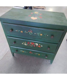 COMMODE PEINTE VERTE