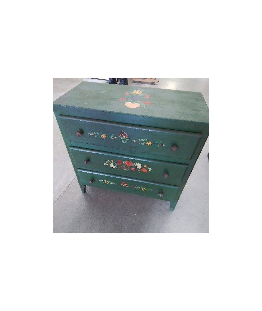 COMMODE PEINTE VERTE
