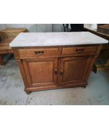 PETIT BUFFET 2 PORTES DESSUS MARBRE 
