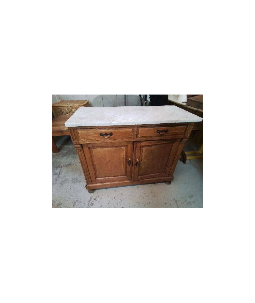 PETIT BUFFET 2 PORTES DESSUS MARBRE 