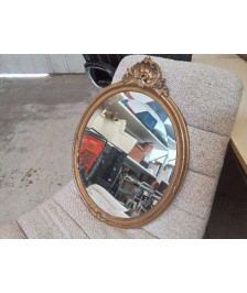 MIROIR OVALE BISEAUTÉ 