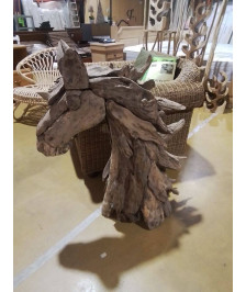 BUSTE CHEVAL H 1M EN BOIS EXOTIQUE 