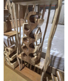 PORTE BOUTEILLE EN BOIS H 70CM 
