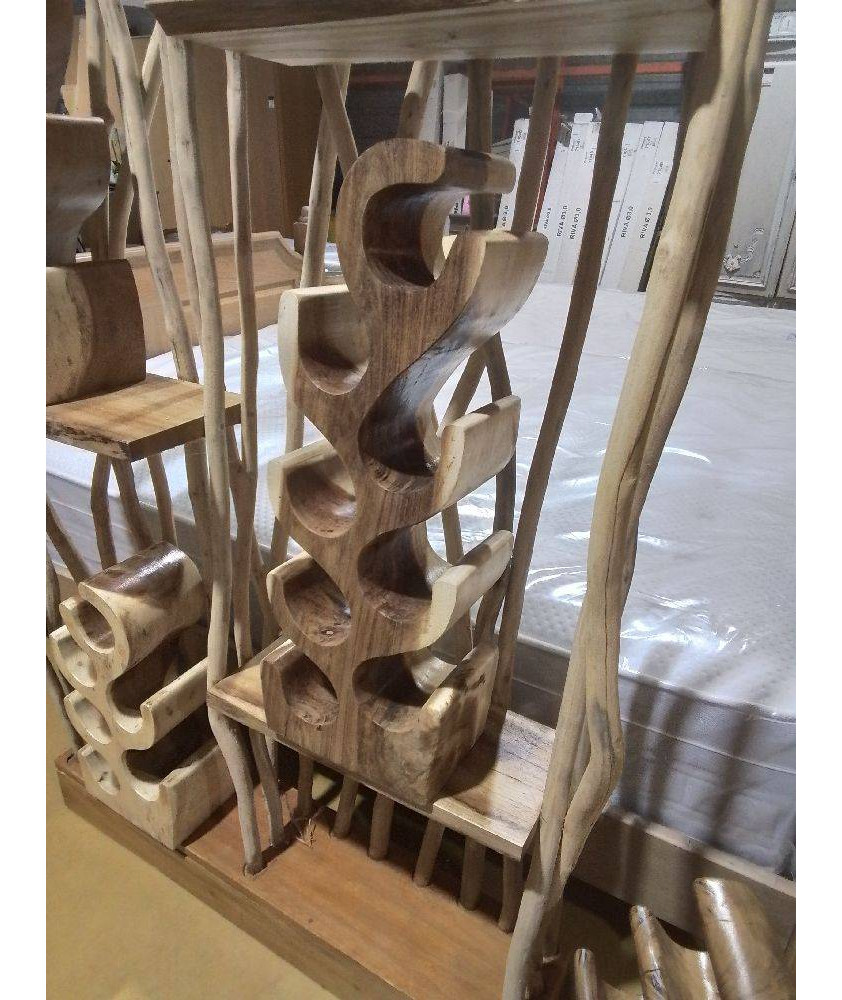 PORTE BOUTEILLE EN BOIS H 70CM 
