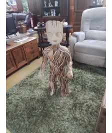 PERSONNAGE EN BOIS H 1M 