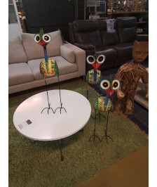 ENSEMBLE DE 3 AUTRUCHES EN METAL 