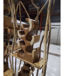 PORTE BOUTEILLE EN BOIS H50CM 