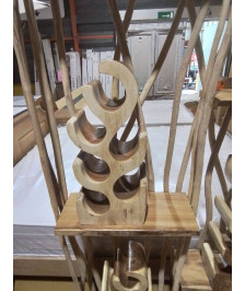 PORTE BOUTEILLE EN BOIS H50CM 