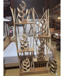 PORTE BOUTEILLE EN BOIS H50CM 