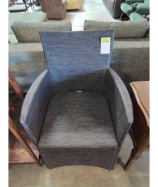 FAUTEUIL DE JARDIN RÉSINE GRIS