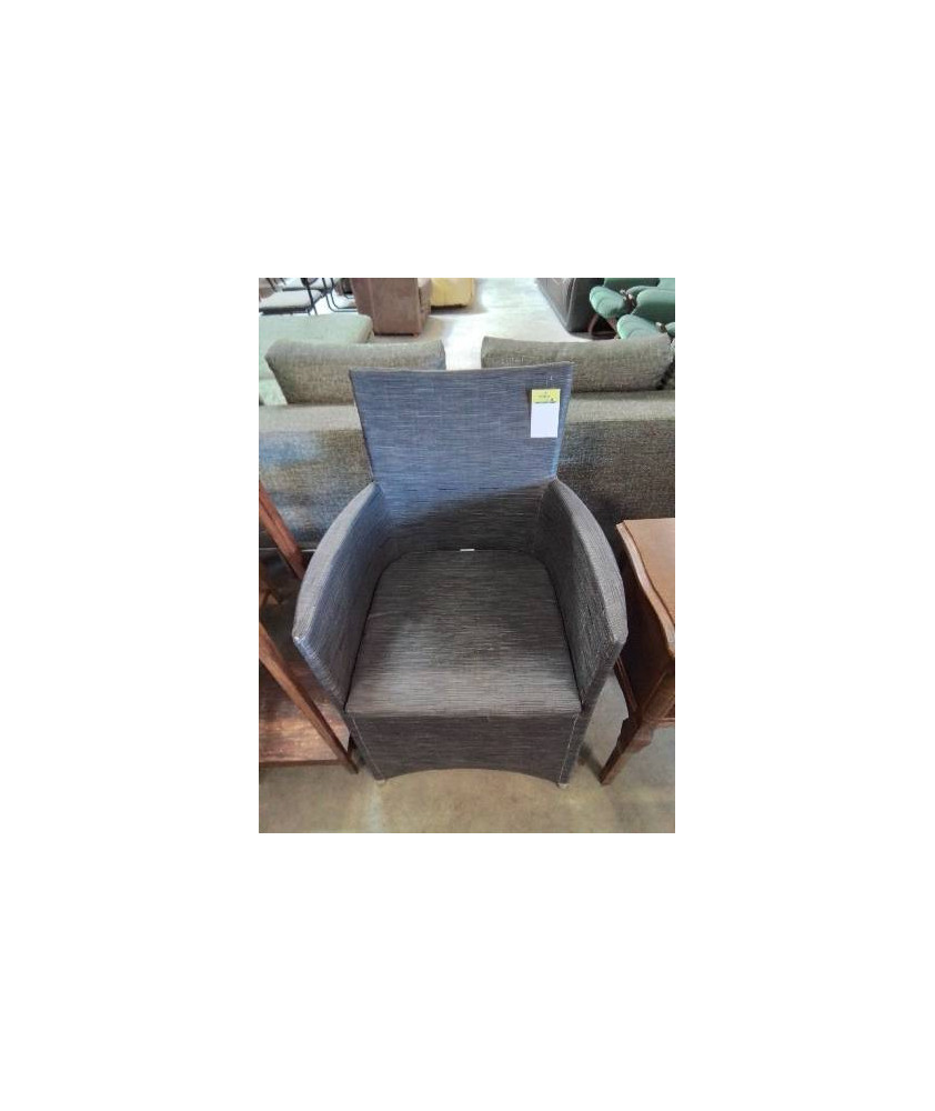 FAUTEUIL DE JARDIN RÉSINE GRIS