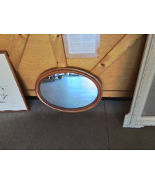 MIROIR OVALE BOIS MOULURÉ 53X70