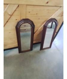 MIROIR RECTANGULAIRE CINTRÉ BOIS MOULURÉ 34X81