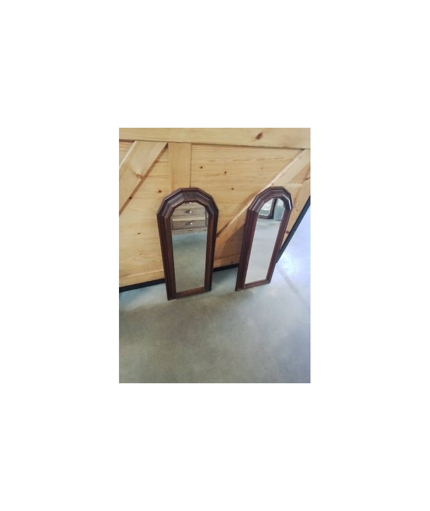 MIROIR RECTANGULAIRE CINTRÉ BOIS MOULURÉ 34X81