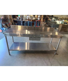 TABLE DE TRAVAIL ACIER INOX 190X70
