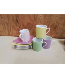 LOT DE 5 TASSES A CAFÉ 