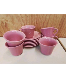 LOT DE 6 TASSES A CAFÉ AVEC SOUCOUPE 