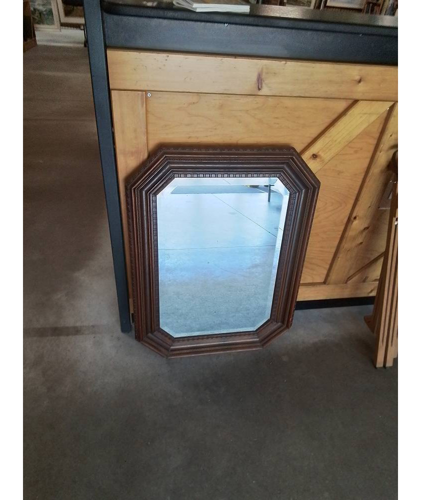 MIROIR OCTOGONAL BOIS MOULURÉ 