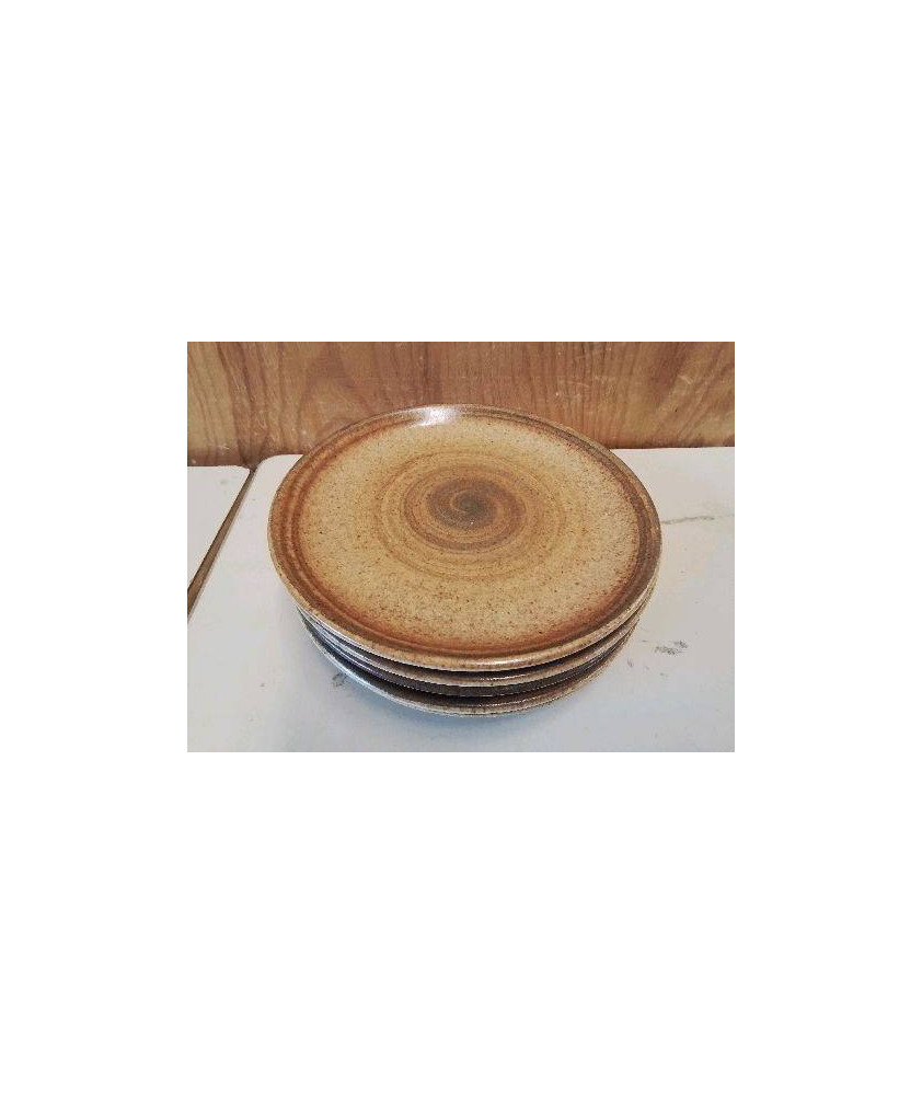 LOT DE 5 ASSIETTES EN GRÈS 