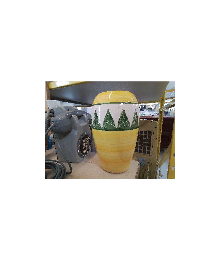VASE ORANGE COLORÉ MOTIF TRIANGLE 