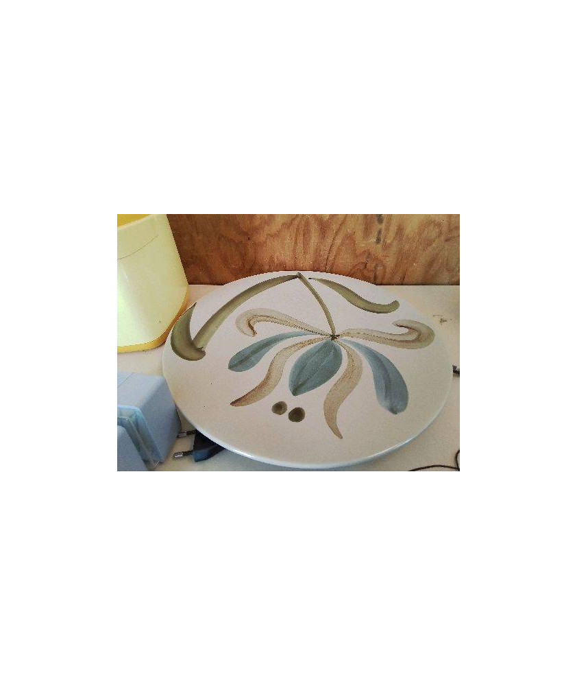 PLAT ROND MOTIF FLORAL