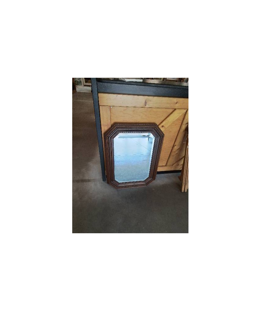 MIROIR OCTOGONAL BOIS MOULURÉ 