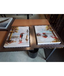 TABLEAU COUPLE ENCADREMENT BOIS LAQUÉ 