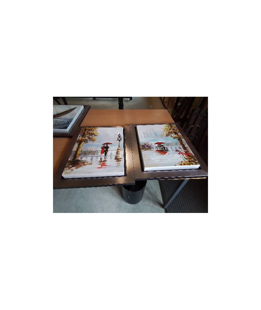 TABLEAU COUPLE ENCADREMENT BOIS LAQUÉ 