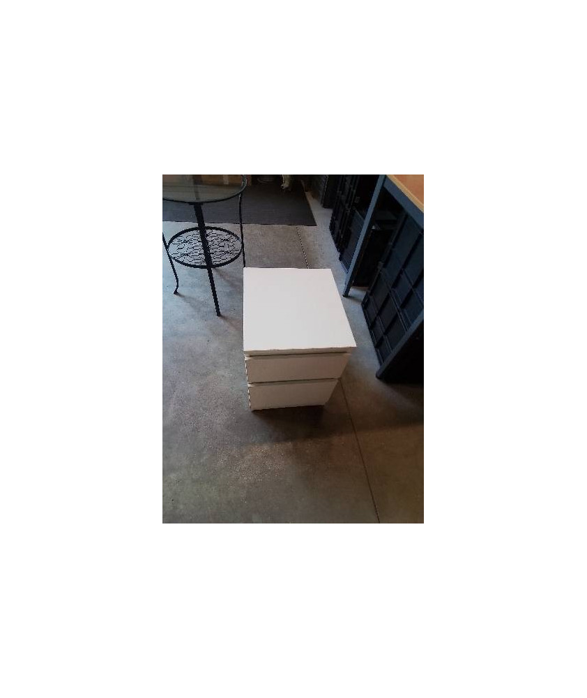 CHIFFONNIER BOIS BLANC 2 TIROIRS 