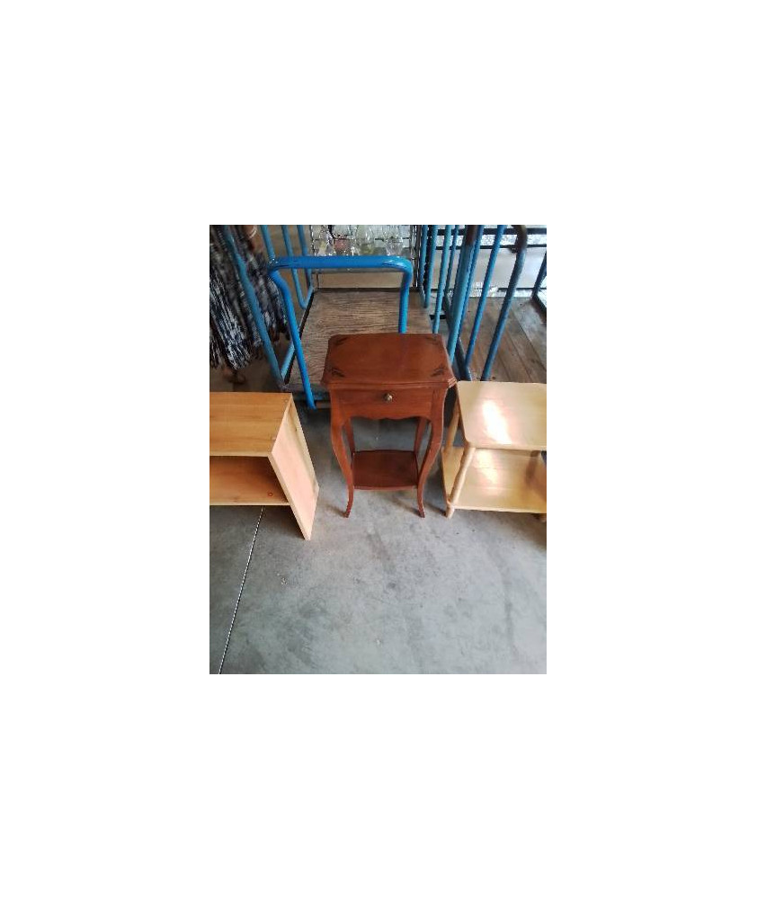 CONSOLE BOIS 1 TIROIR PIEDS CAMBRÉS 
