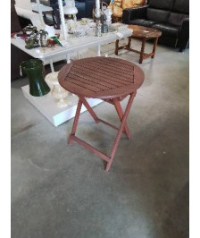 TABLE DE JARDIN RONDE  PLIANTE 