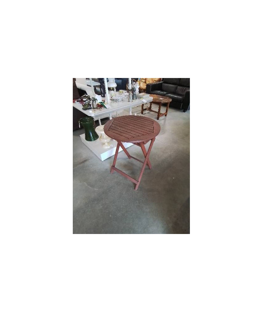 TABLE DE JARDIN RONDE  PLIANTE 