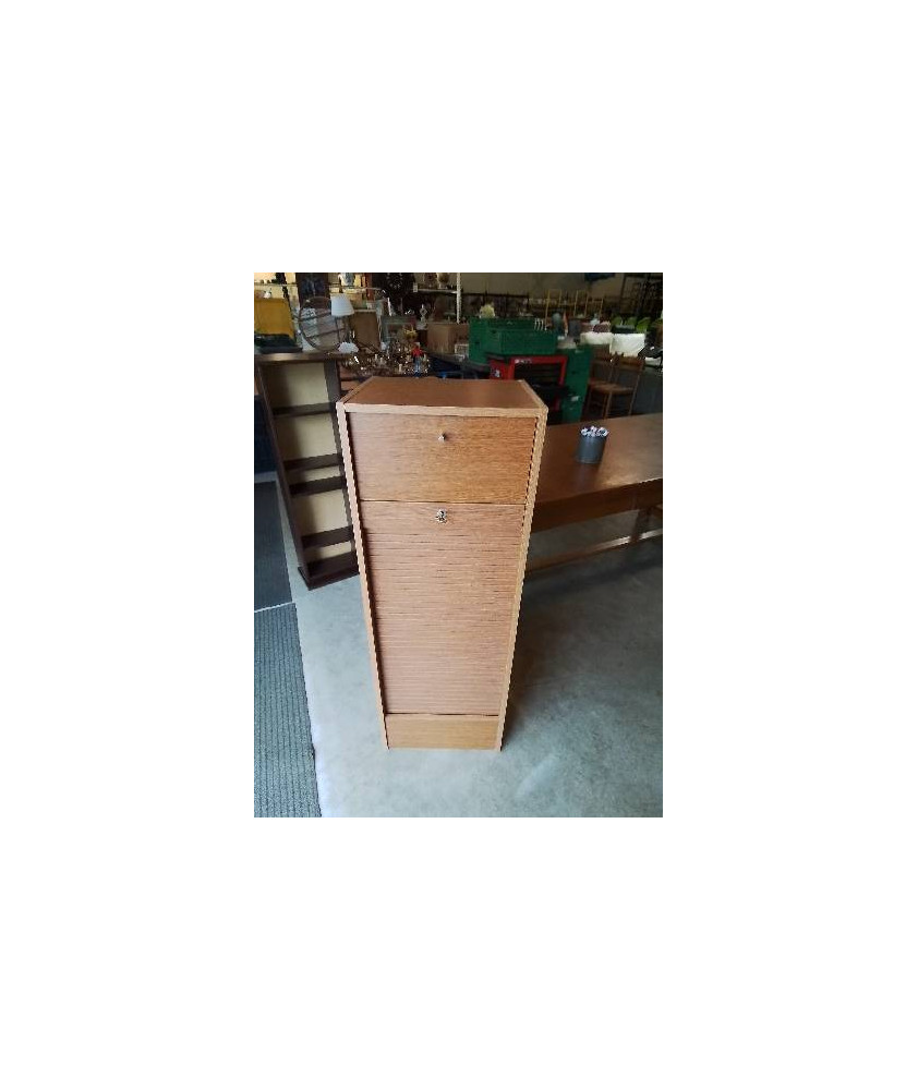 CLASSEUR A RIDEAU 1 PORTE BOIS CLAIR 